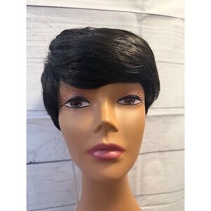 Color 2 human hair feel pixie wig